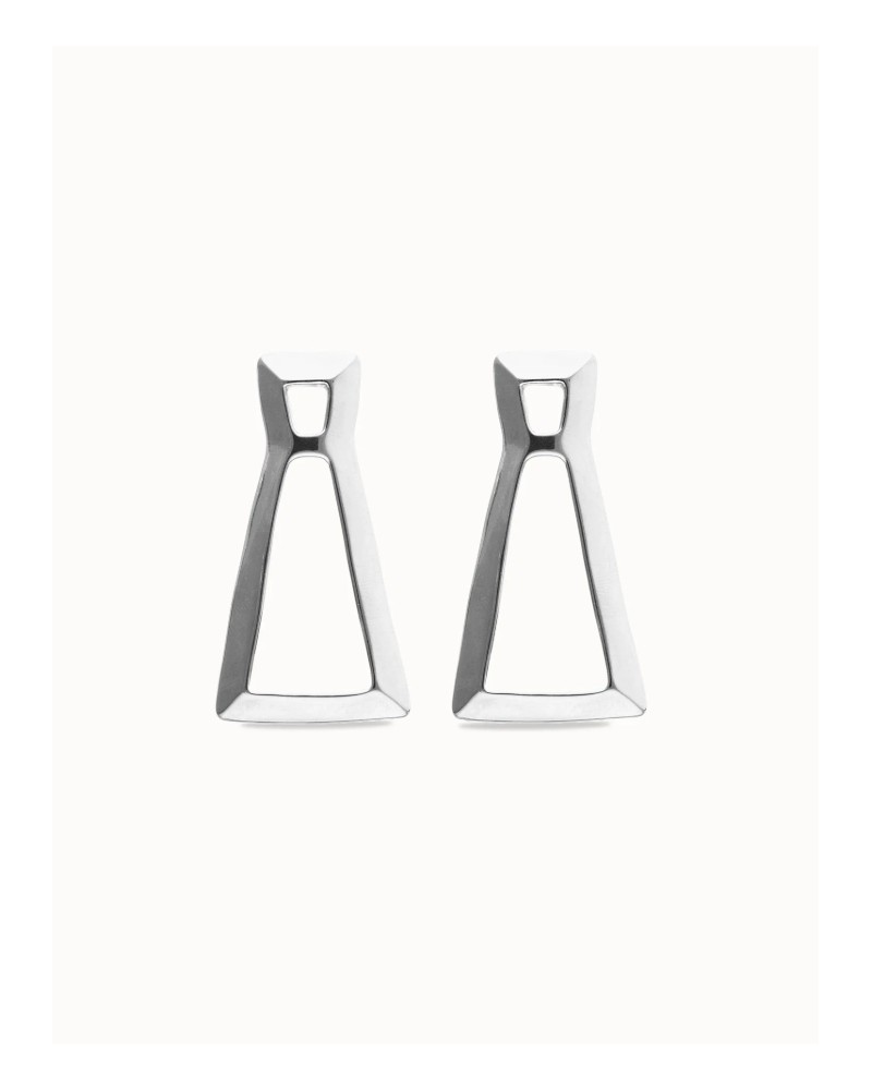 Pendientes triangulares plateados UNOde50