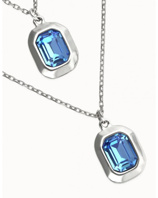 Collar doble bañado plata UNOde50