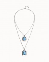 Collar doble bañado plata UNOde50