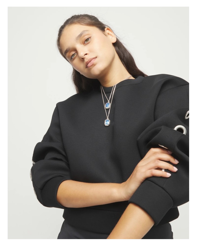 Collar doble bañado plata UNOde50