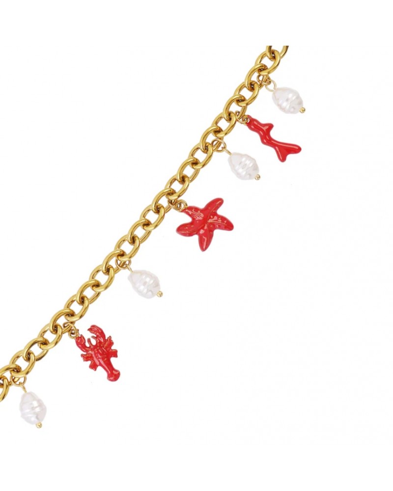 Pulsera charms marineros rojo Anartxy