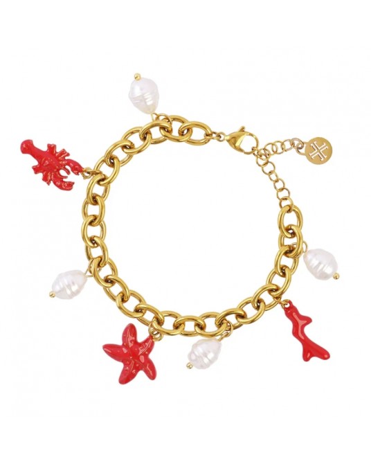 Pulsera charms marineros rojo Anartxy