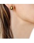 Pendientes bola acero dorado 12mm Anartxy