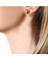 Pendientes bola acero dorado 10mm Anartxy