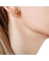 Pendientes bola acero dorado 8mm Anartxy