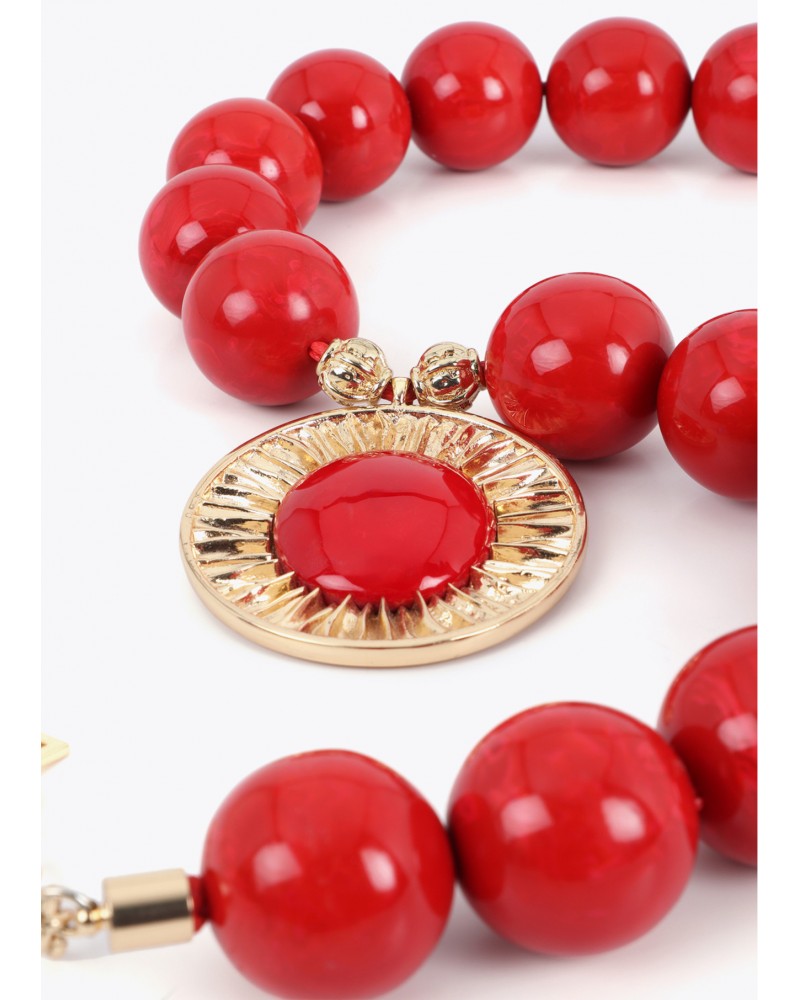 Collar cuentas maxi rojo Lola Casademunt