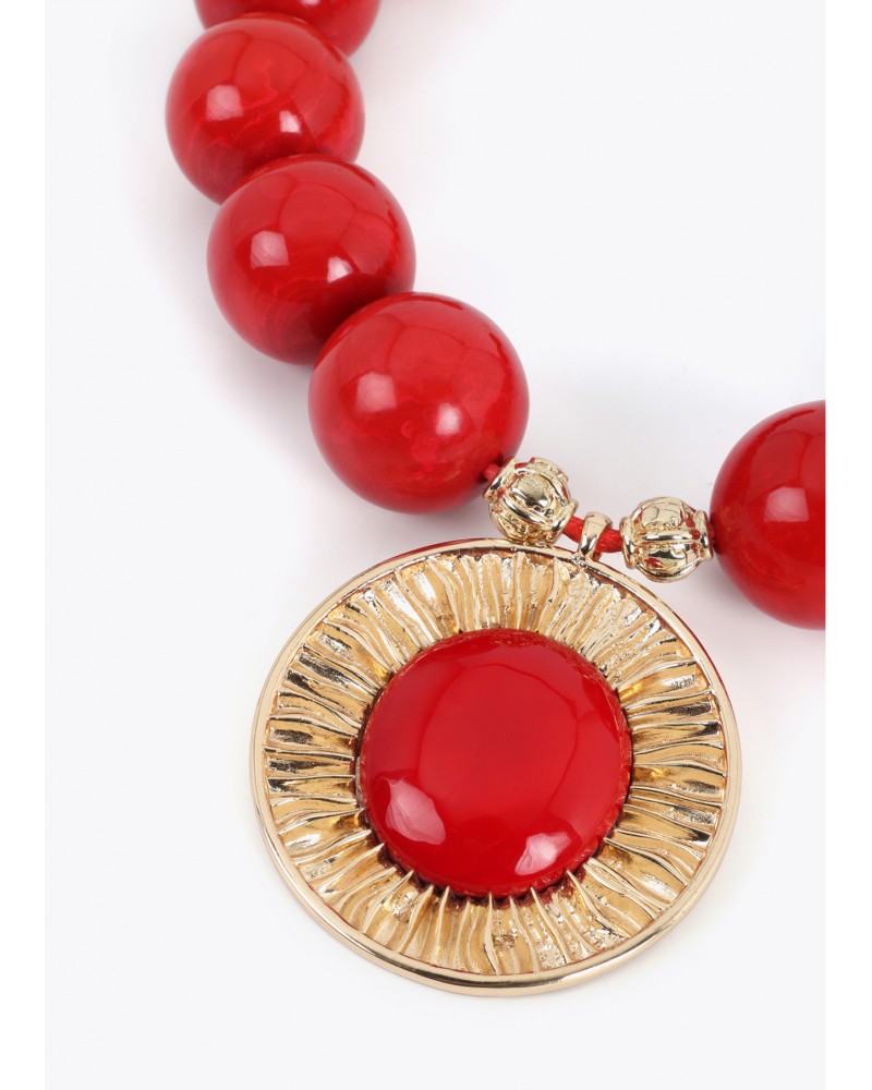 Collar cuentas maxi rojo Lola Casademunt