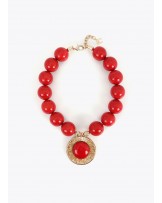 Collar cuentas maxi rojo Lola Casademunt