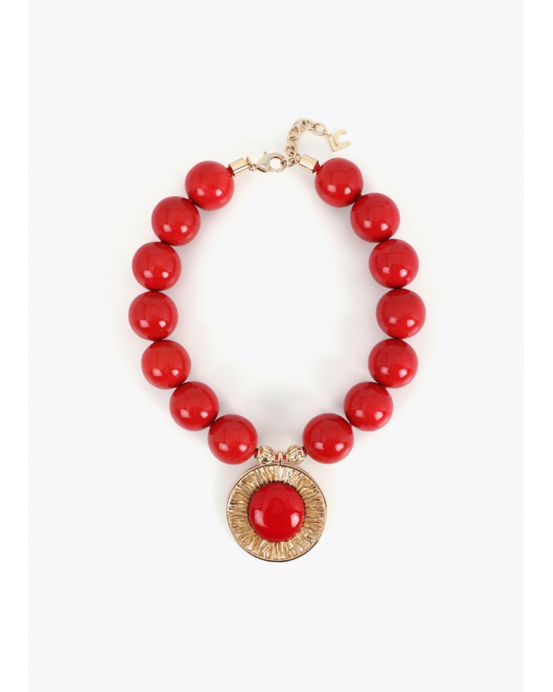 Collar cuentas maxi rojo Lola Casademunt