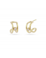 Pendientes acero aro con circonita Anartxy