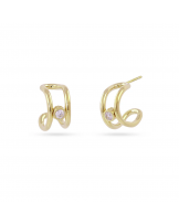 Pendientes acero aro con circonita Anartxy