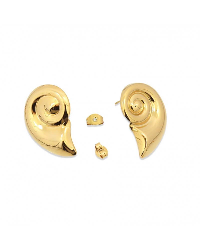 Pendientes caracola acero Anartxy