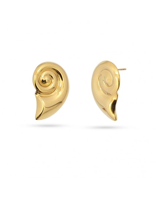 Pendientes caracola acero Anartxy