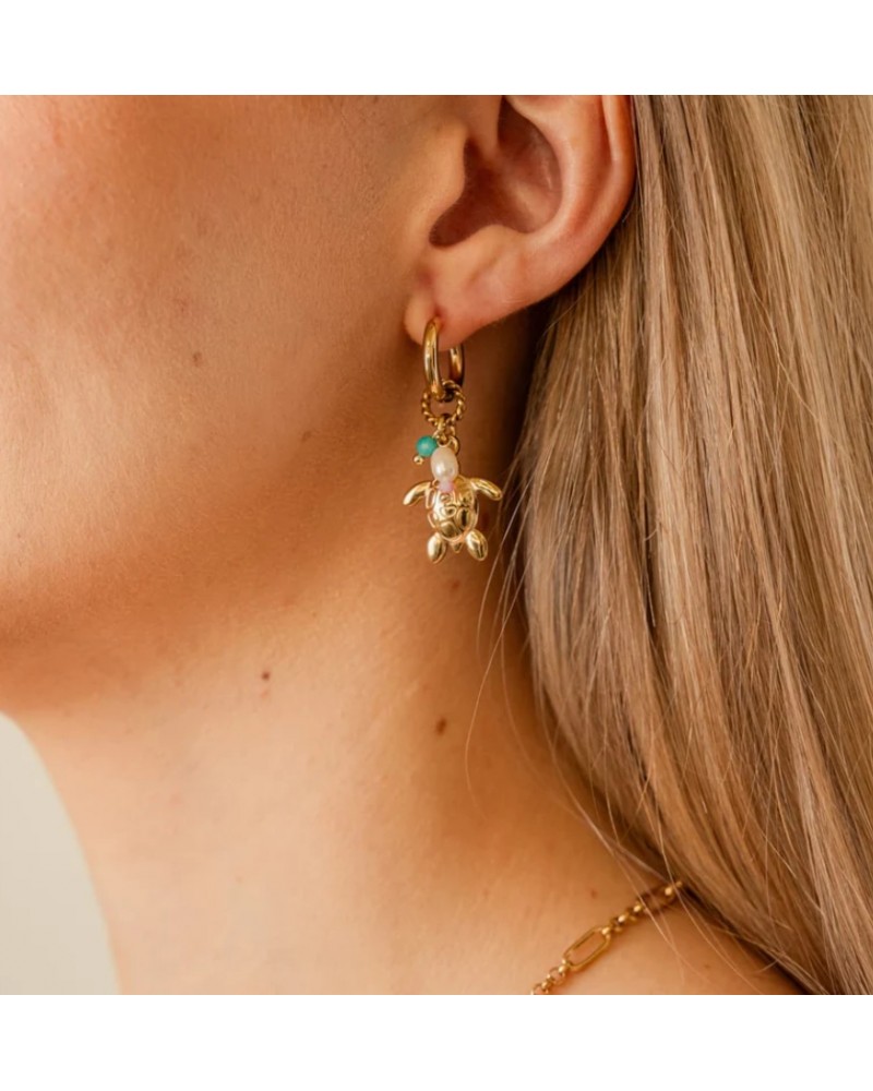 Pendientes tortuga acero Anartxy