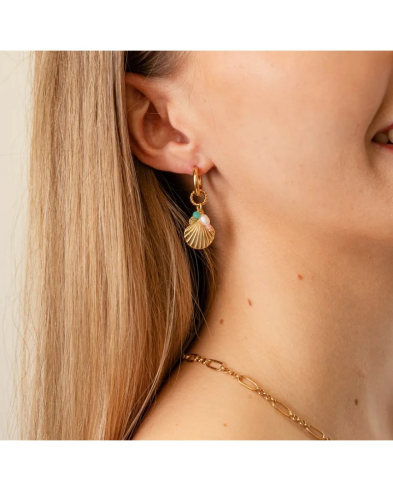 Pendientes concha acero Anartxy