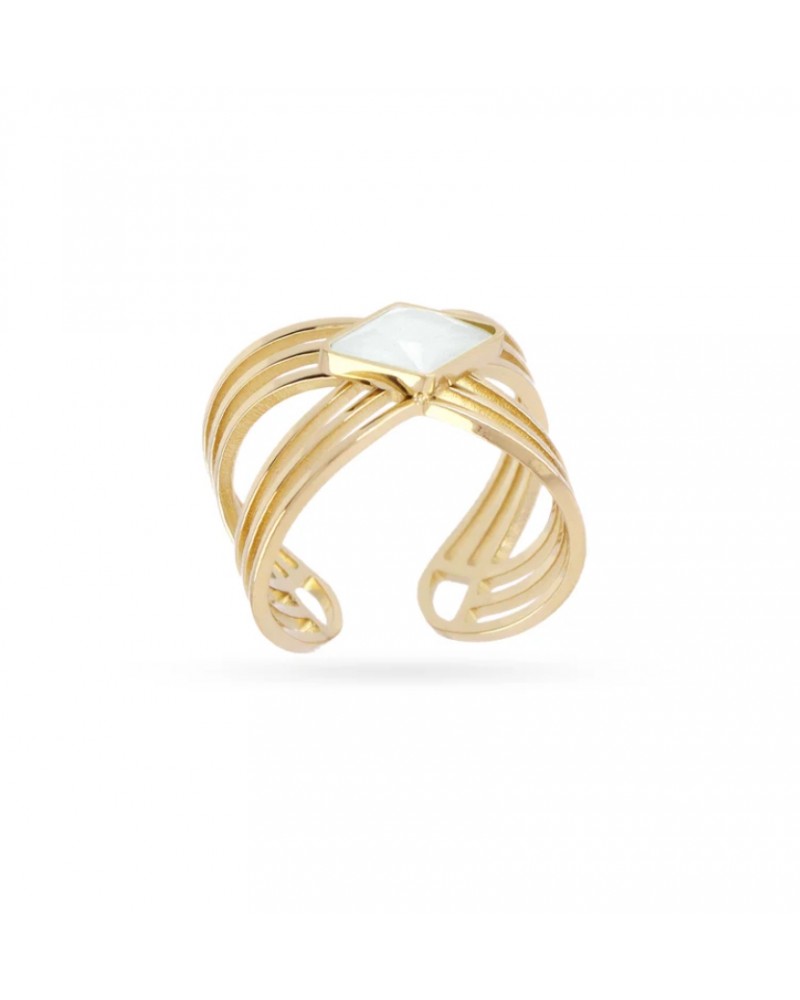 Anillo acero con cristal Anartxy