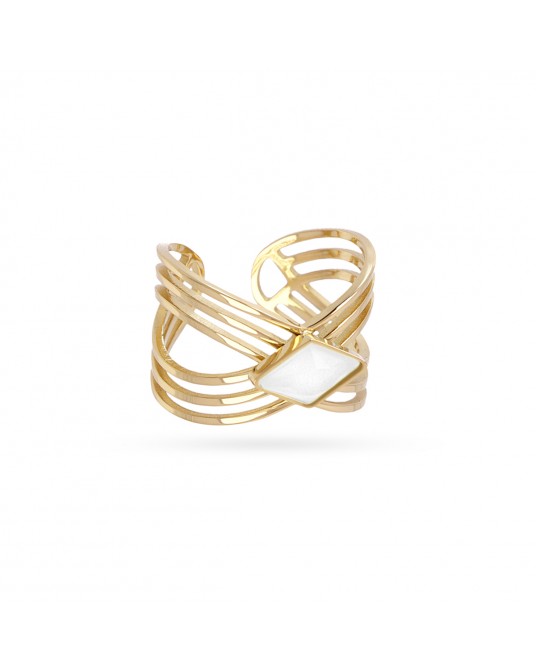 Anillo acero con cristal Anartxy