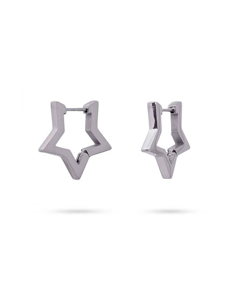 Pendientes estrella acero medianos Anartxy