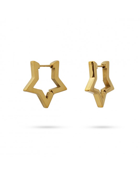 Pendientes estrella acero medianos Anartxy