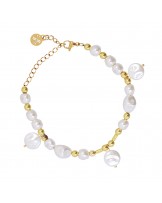 Pulsera perlas y acero Anartxy