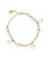 Pulsera perlas y acero Anartxy
