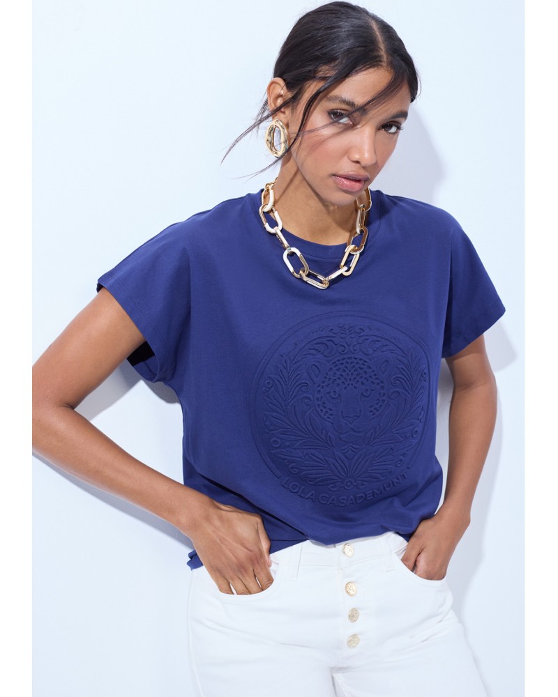Camiseta azul marino Lola Casademunt