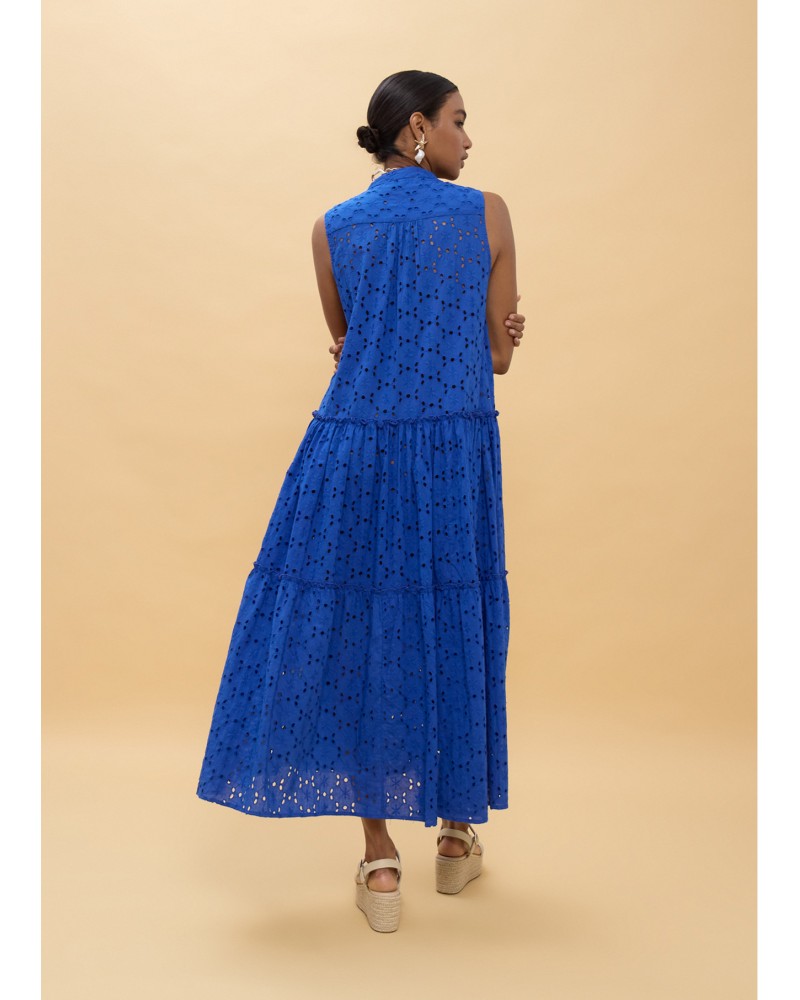 Vestido largo bordado suizo Lola Casademunt