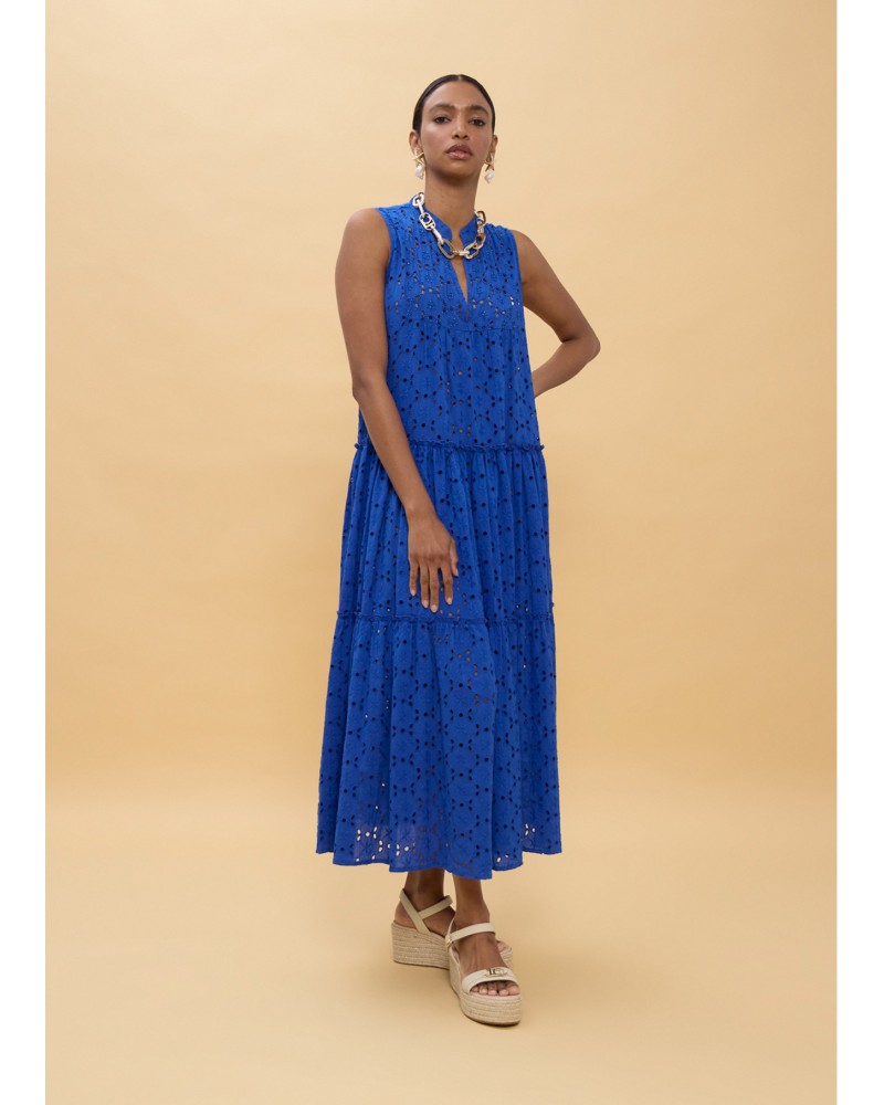 Vestido largo bordado suizo Lola Casademunt