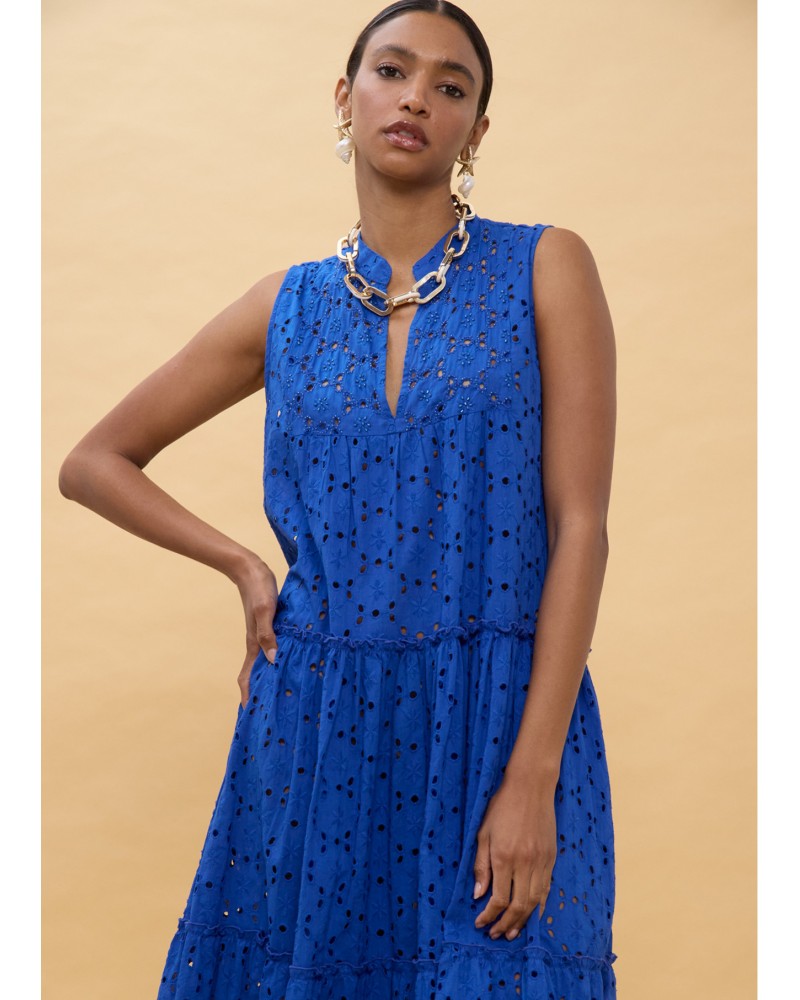 Vestido largo bordado suizo Lola Casademunt