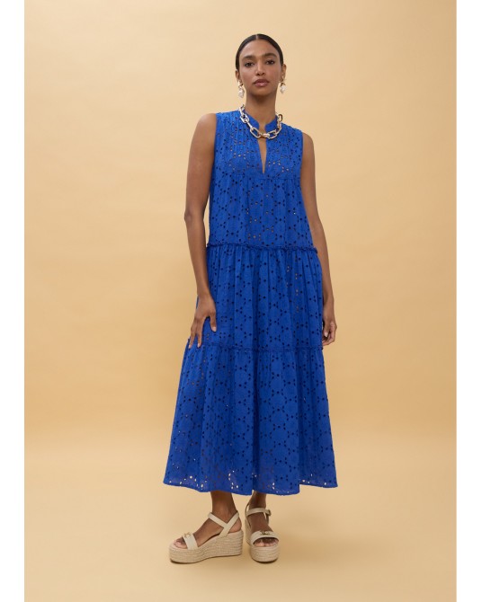 Vestido largo bordado suizo Lola Casademunt