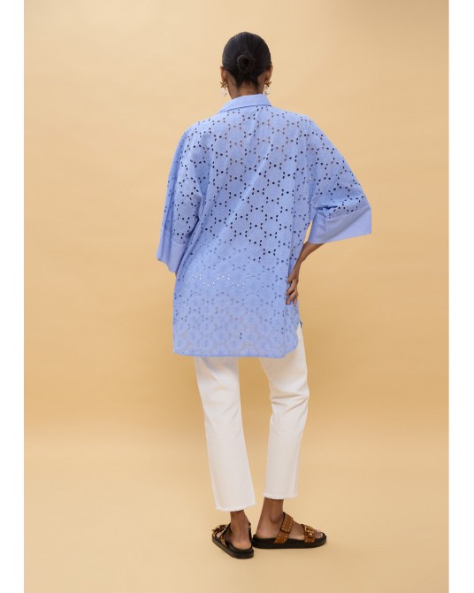 Camisa oversize bordado suizo Lola Casademunt