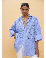 Camisa oversize bordado suizo Lola Casademunt