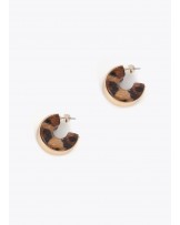 Aros combinados metal y animal print Lola Casademunt