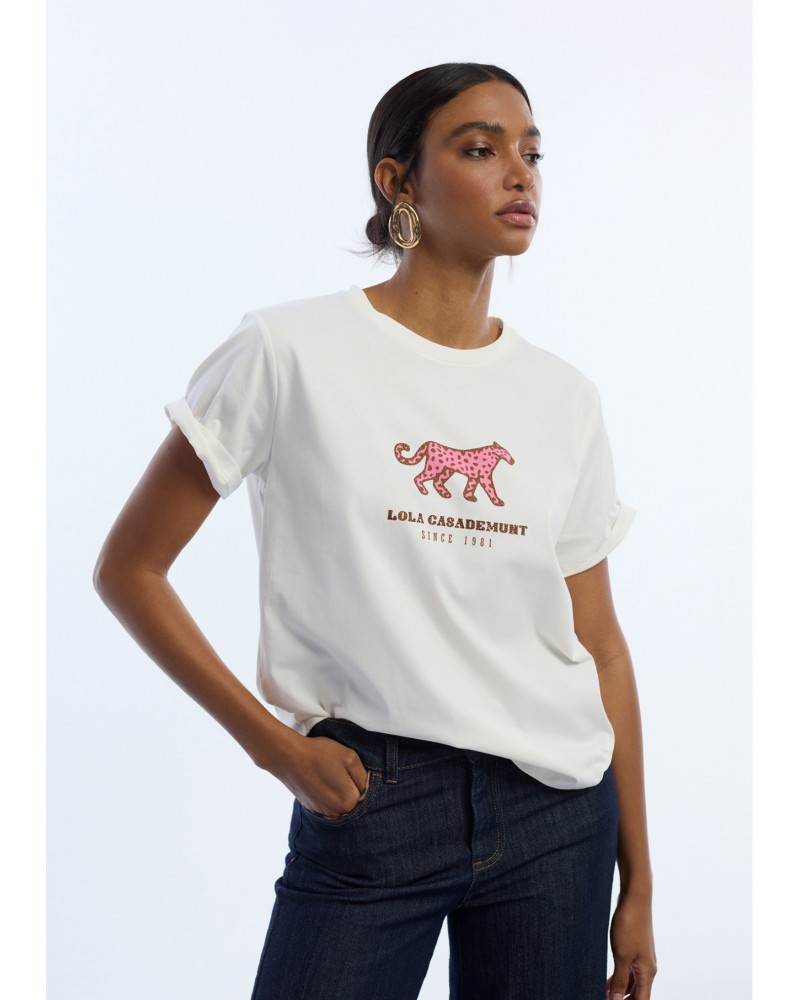 Camiseta leopardo estampado Lola Casademunt