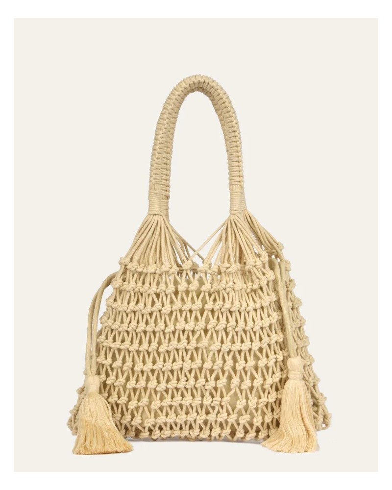 Bolso calado algodón Beige Surkana