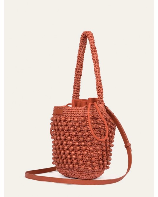 Bolso rafia con bandolera Surkana