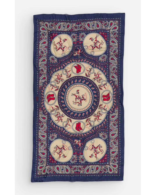 Pañuelo pareo Navy Rodeo Maison Lecomte Flament