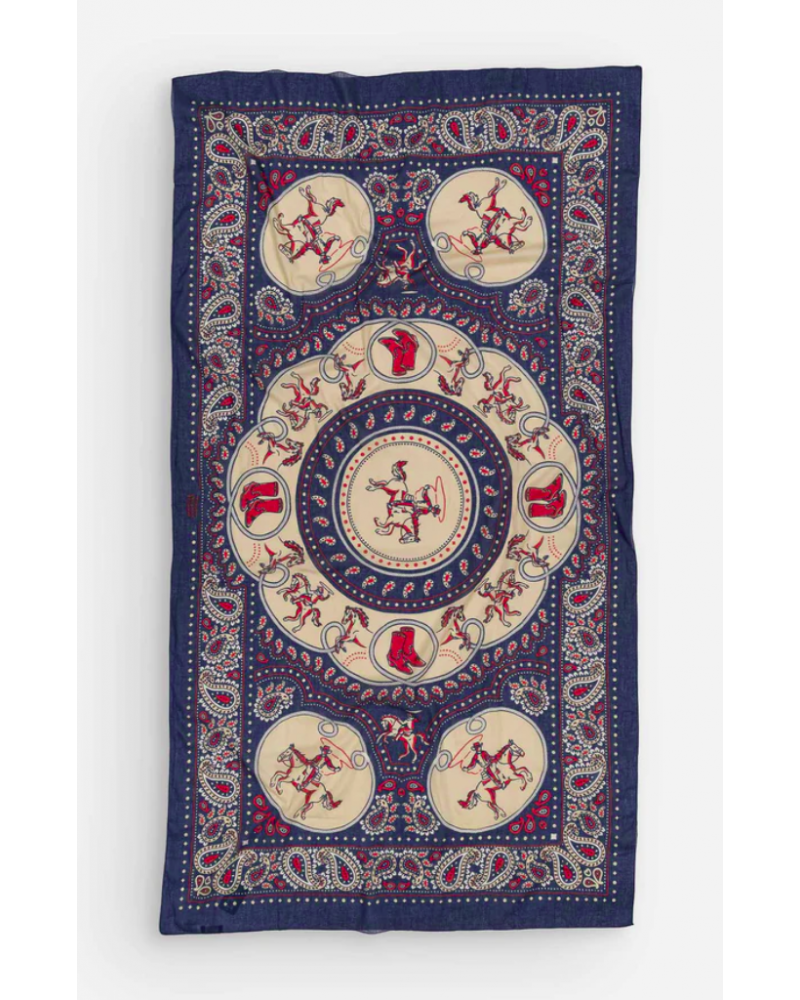 Pañuelo pareo Navy Rodeo Maison Lecomte Flament