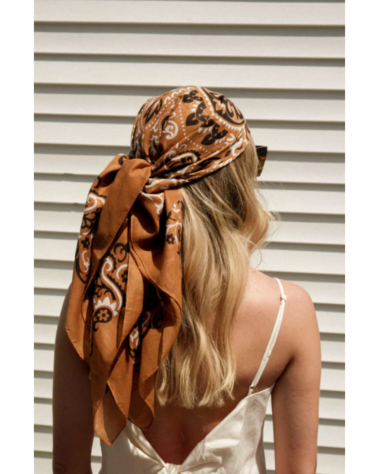 Pañuelo Bandana Camel Maison Lecomte Flament