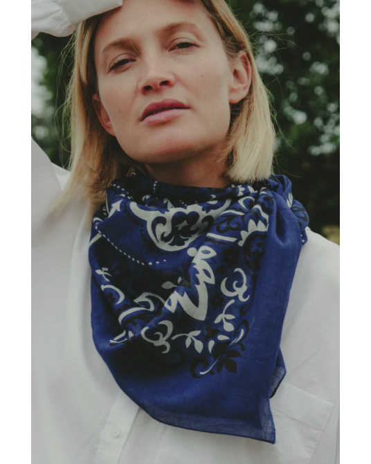 Pañuelo Bandana Navy Maison Lecomte Flament