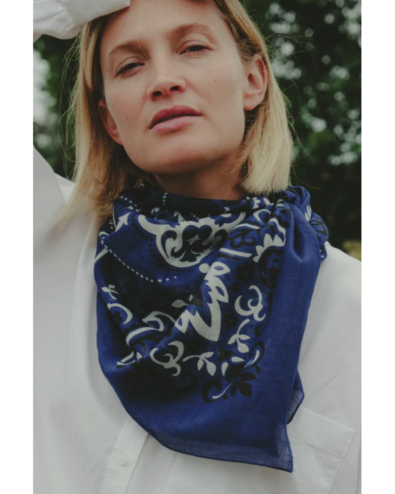 Pañuelo Bandana Navy Maison Lecomte Flament