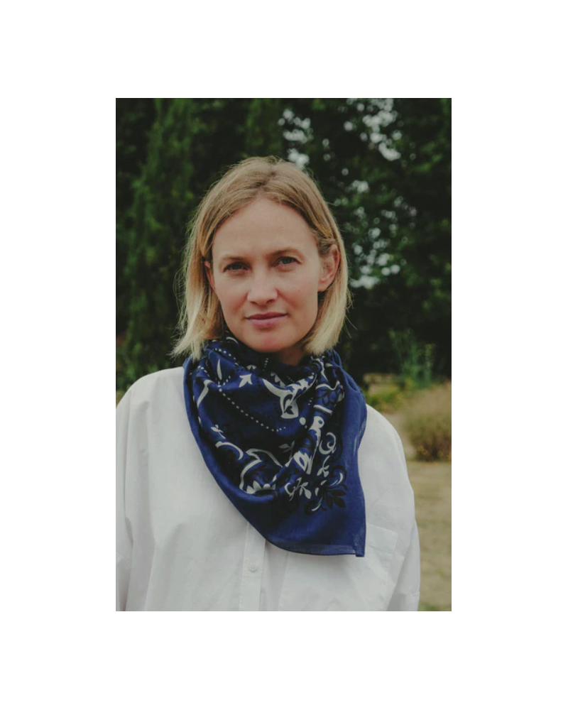 Pañuelo Bandana Navy Maison Lecomte Flament