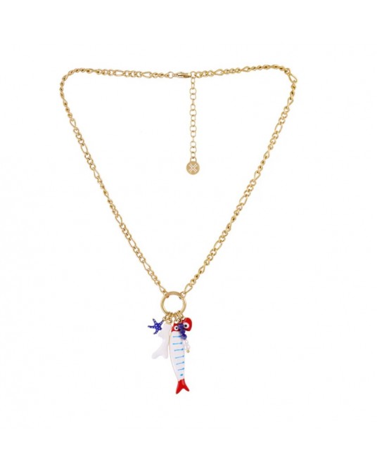 Collar acero pez esmaltado Anartxy