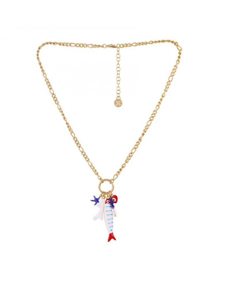 Collar acero pez esmaltado Anartxy