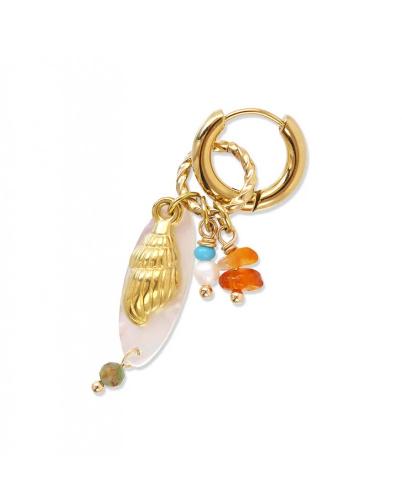 Pendientes pez nacar acero Anartxy