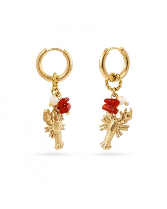 Pendientes langosta acero Anartxy
