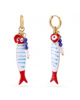 Pendientes pez esmaltado acero Anartxy