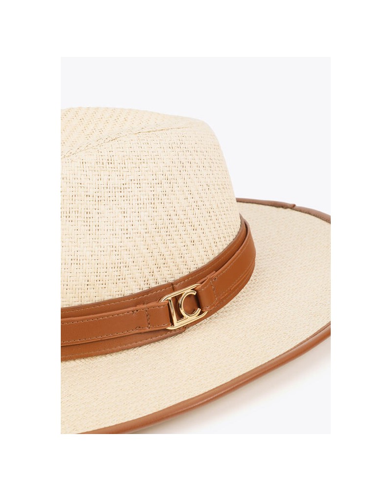 Sombrero bicolor con tira camel Lola Casademunt