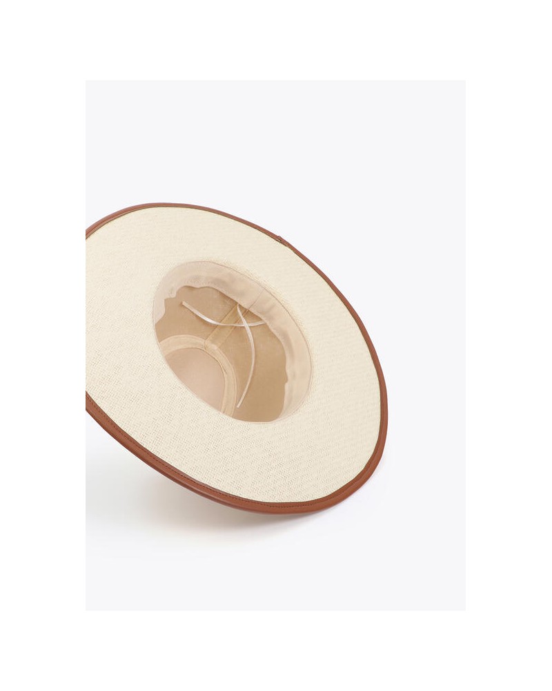 Sombrero bicolor con tira camel Lola Casademunt