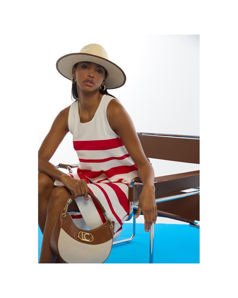 Sombrero bicolor con tira camel Lola Casademunt